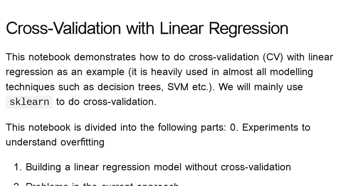 cross-validation-linear-regression