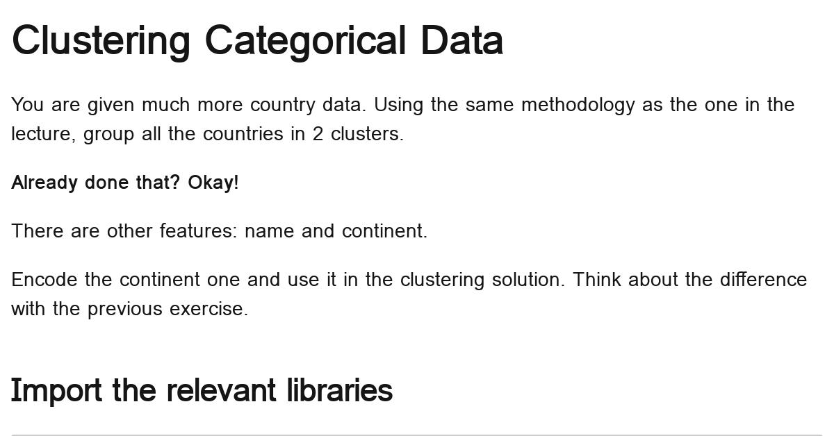 clusteringcategoricaldata-exercise