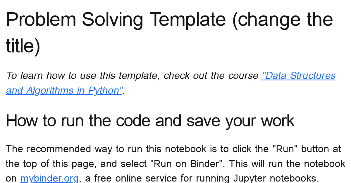 python-problem-solving-template